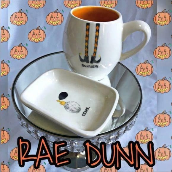 Rae Dunn Halloween WITCH Cup & Plate - Picture 1 of 5